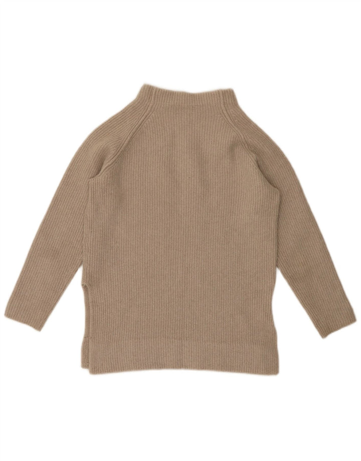 Pulover cu gât țestoasă pentru femei Massimo Dutti UK 12 Lână medie bej