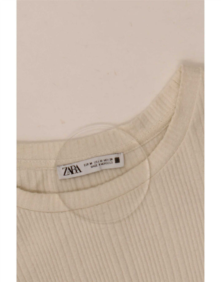 Bluză pentru femei Zara UK 12 Medium Off White