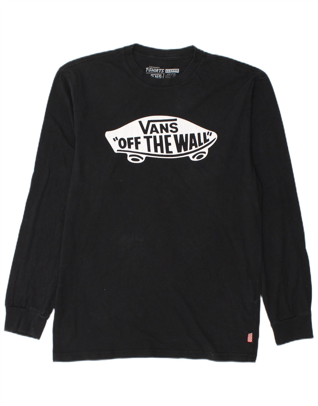 VANS Bărbați Classic Fit Graphic Top cu mânecă lungă, bumbac mediu negru