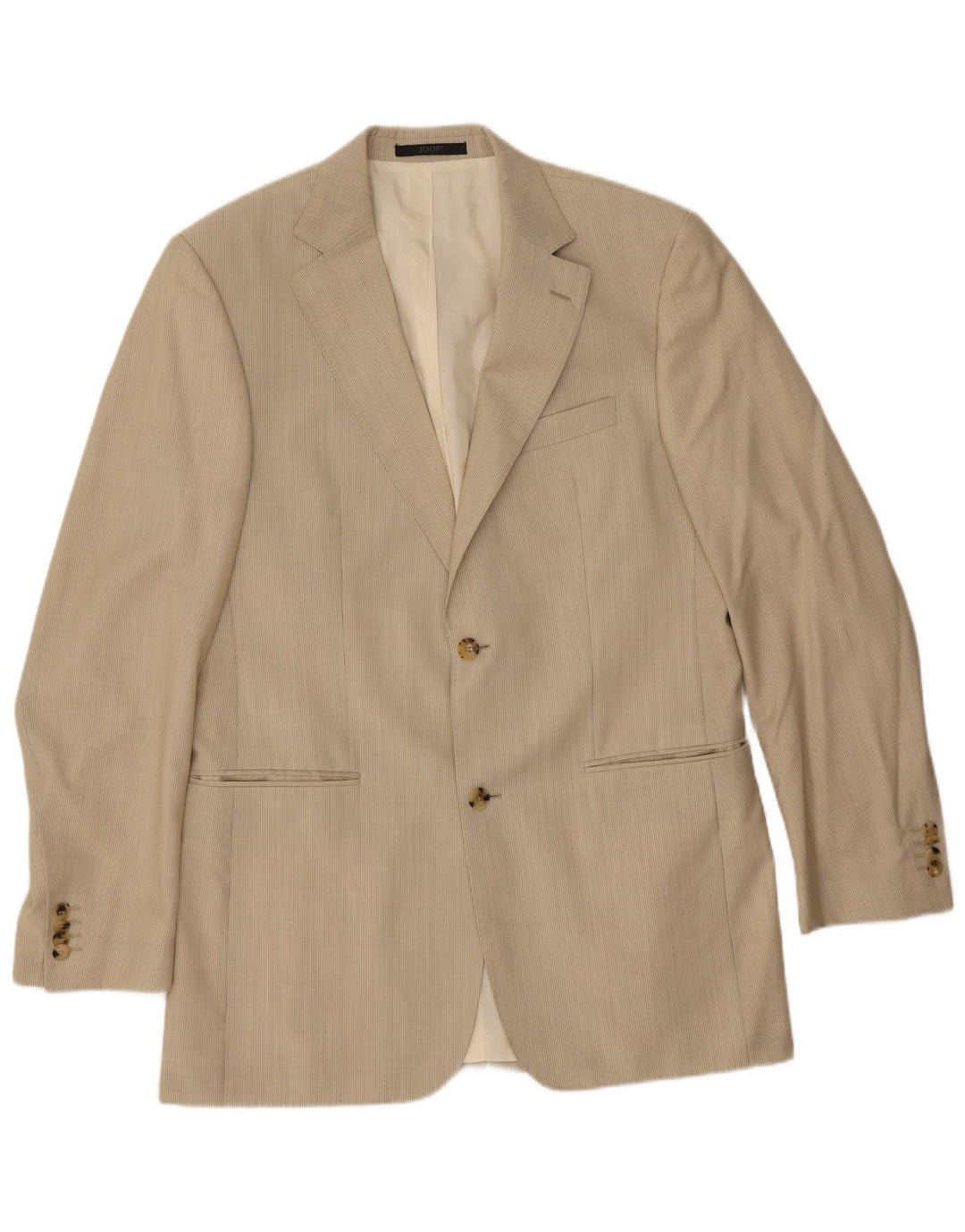 Jachetă pentru bărbați Joop cu 2 nasturi IT 48 Medium Beige Pinstripe Lână virgină