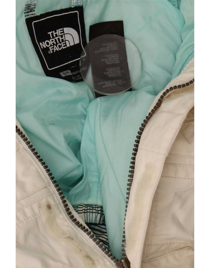 Jachetă de schi cu glugă The North Face pentru femei UK 10 Small White Poliester