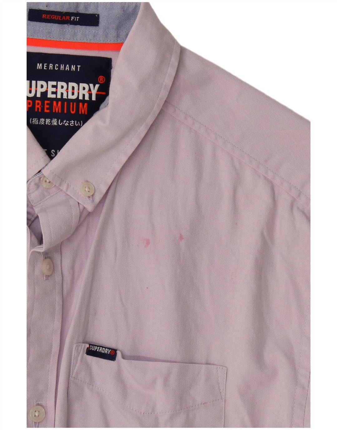 Cămașă Superdry pentru bărbați, cu formă regulată, roz mic
