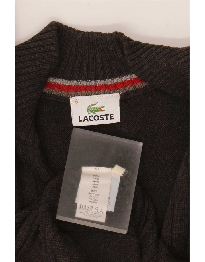 Pulover cardigan pentru bărbați Lacoste Mărimea 6 XL Lână maro