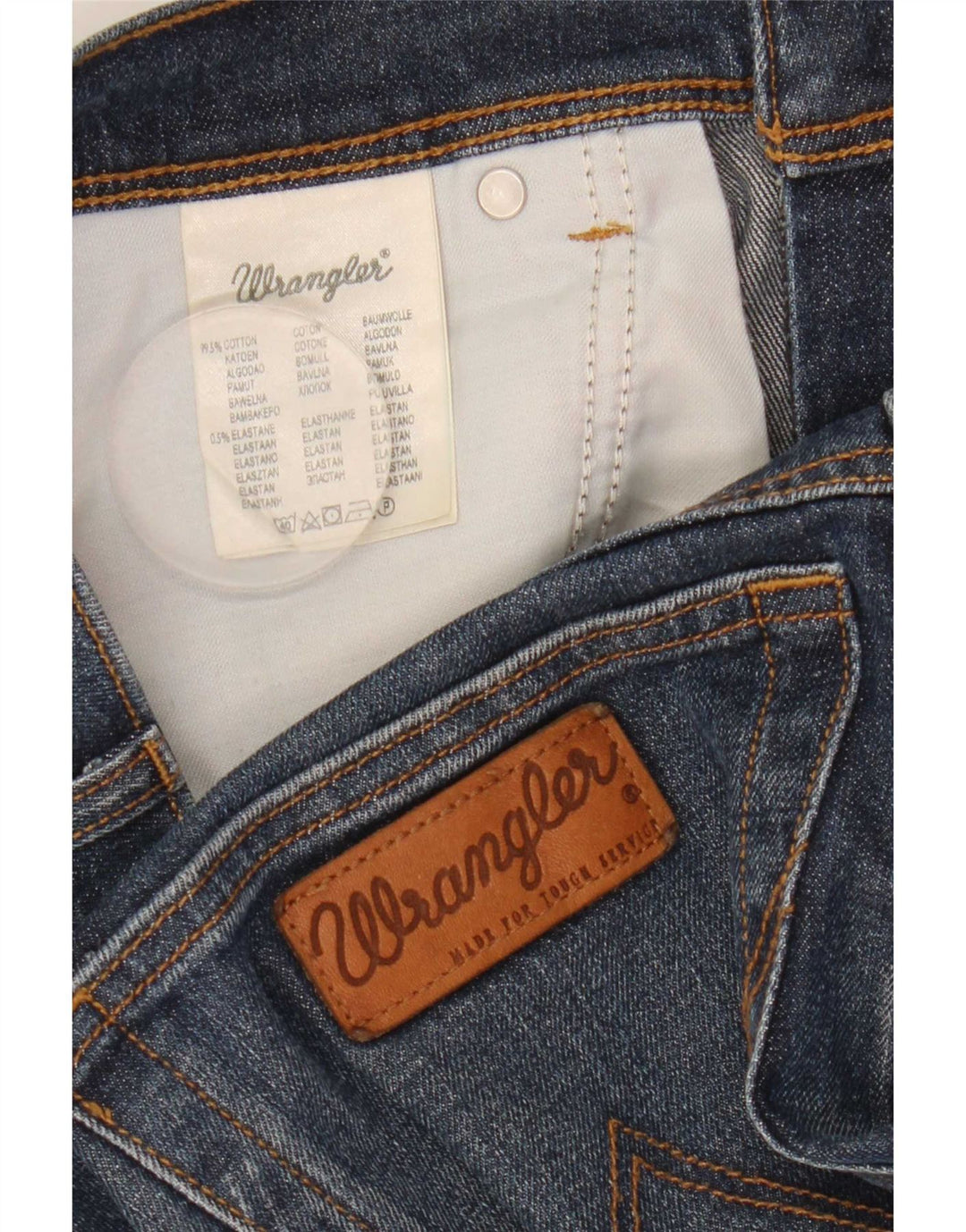 Pantaloni scurți Wrangler Texas Stretch Denim W33 Bumbac albastru mediu