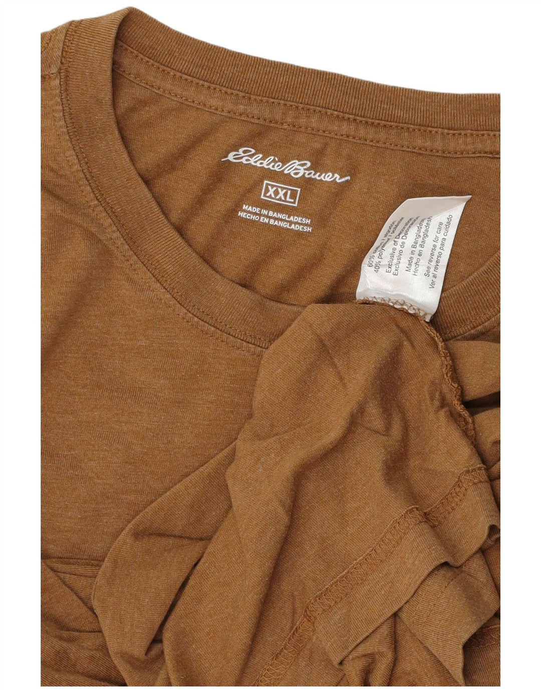 EDDIE BAUER Tricou Bărbați Top 2XL Maro Bumbac