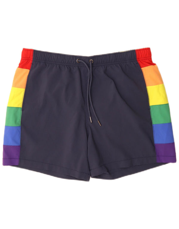 Pantaloni scurți de înot Abercrombie & Fitch pentru bărbați XL, albastru, sport color bloc