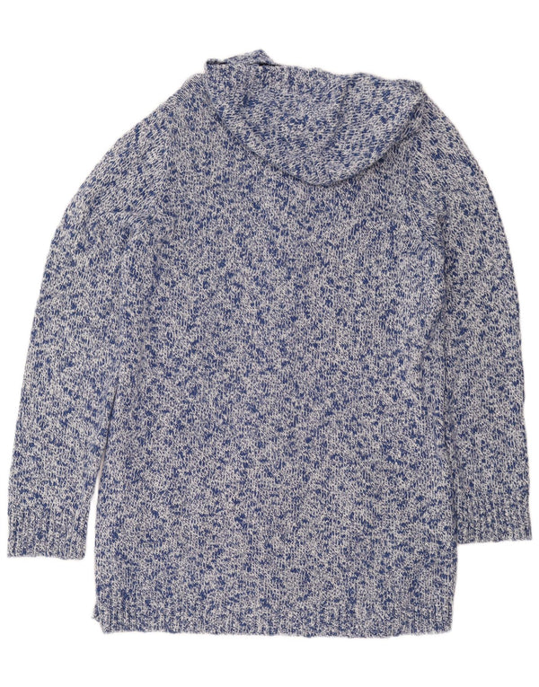 Pulover cardigan cu glugă pentru femei L.L.Bean UK 16, mare, albastru, pete