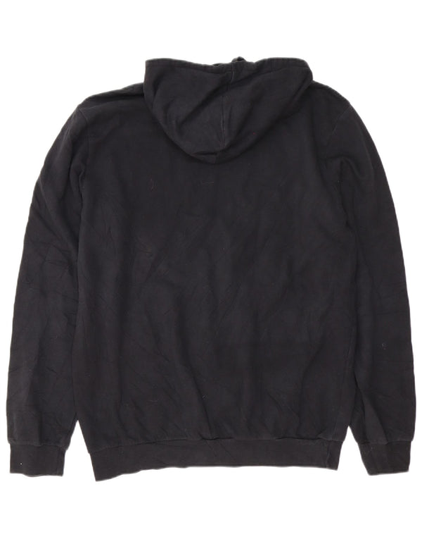 Pulover cu glugă Adidas, cu formă regulată, pentru bărbați, mare, negru, bumbac