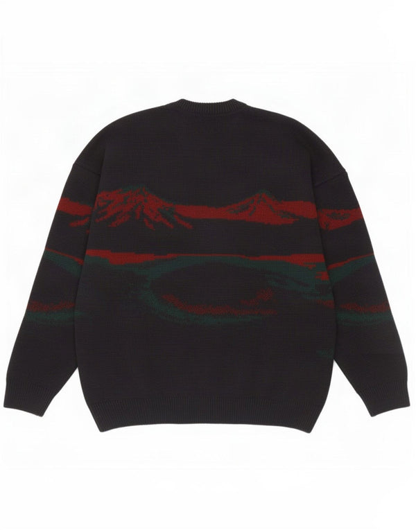 Pulover Vintage pentru bărbați cu decolteu triplu, 2XL, bleumarin, cu dungi Noutate