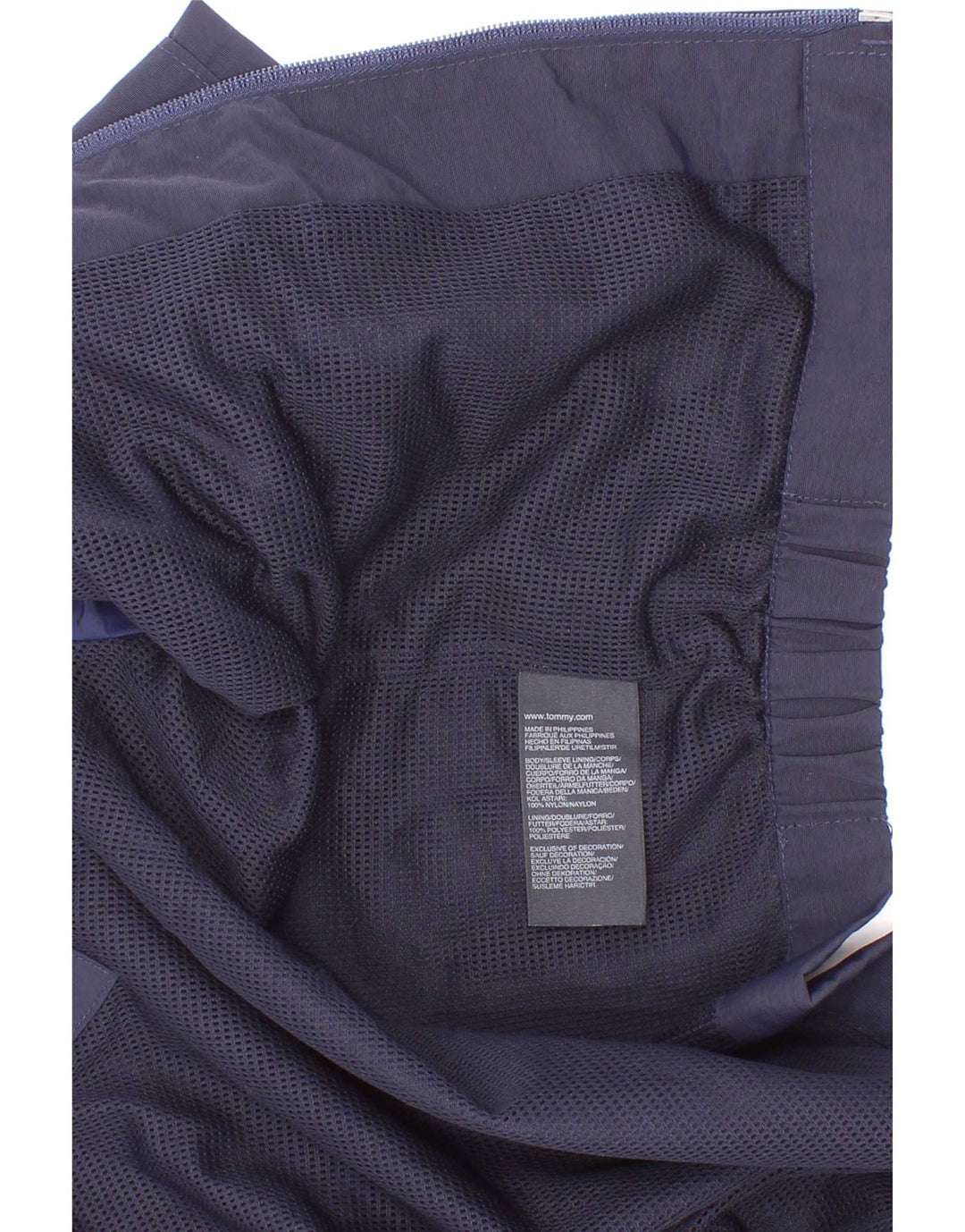 Jachetă bomber grafică Tommy Hilfiger pentru băieți, 3-4 ani, poliester bleumarin