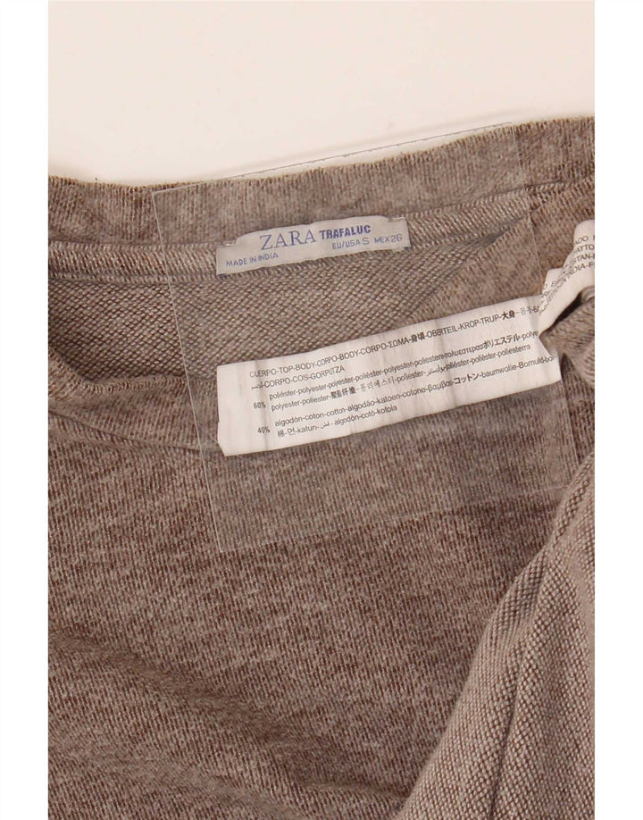 Pulover supradimensionat pentru femei Zara, cu gâtul turn, UK 10, poliester, gri mic
