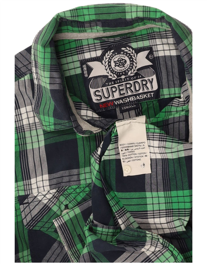 Cămașă pentru bărbați SUPERDRY XS Bumbac cu carouri bleumarin
