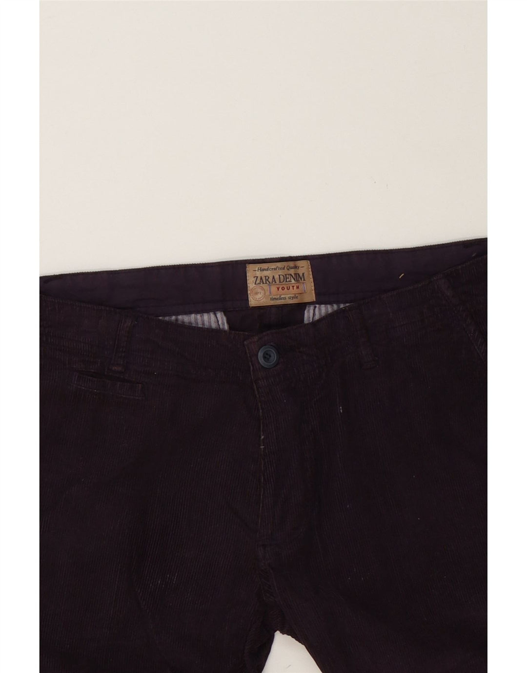 ZARA Mens Slim Corduroy Trousers W36 L32 Purple Vintage Zara and Second-Hand Zara from Messina Hembry 