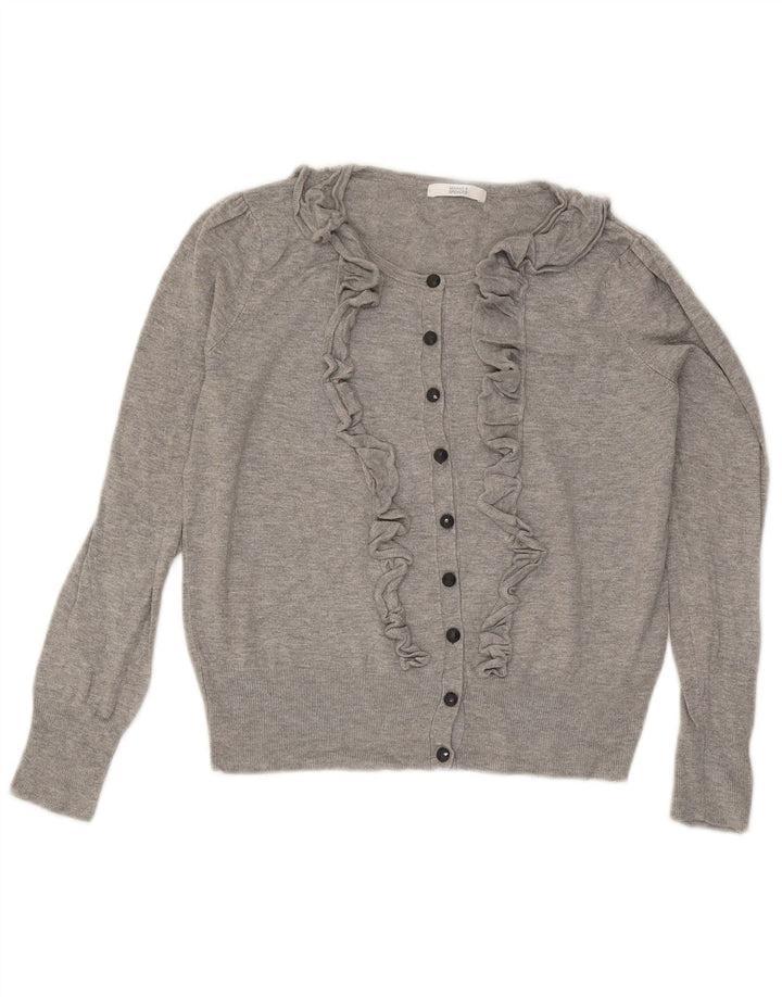 Pulover cardigan pentru femei Marks & Spencer UK 10 mic, gri cu pete