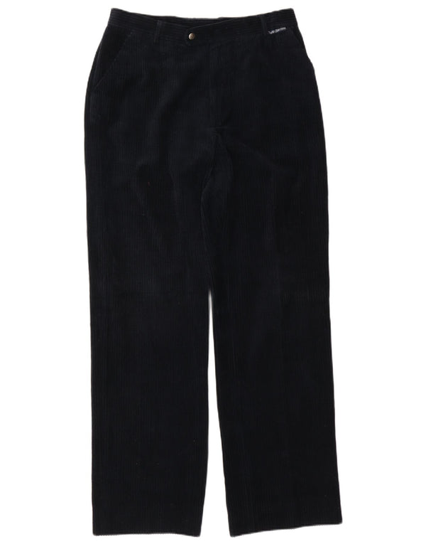 Sergio Tacchini Pantaloni bărbați din velur IT 50 Large W32 L32 Bleumarin