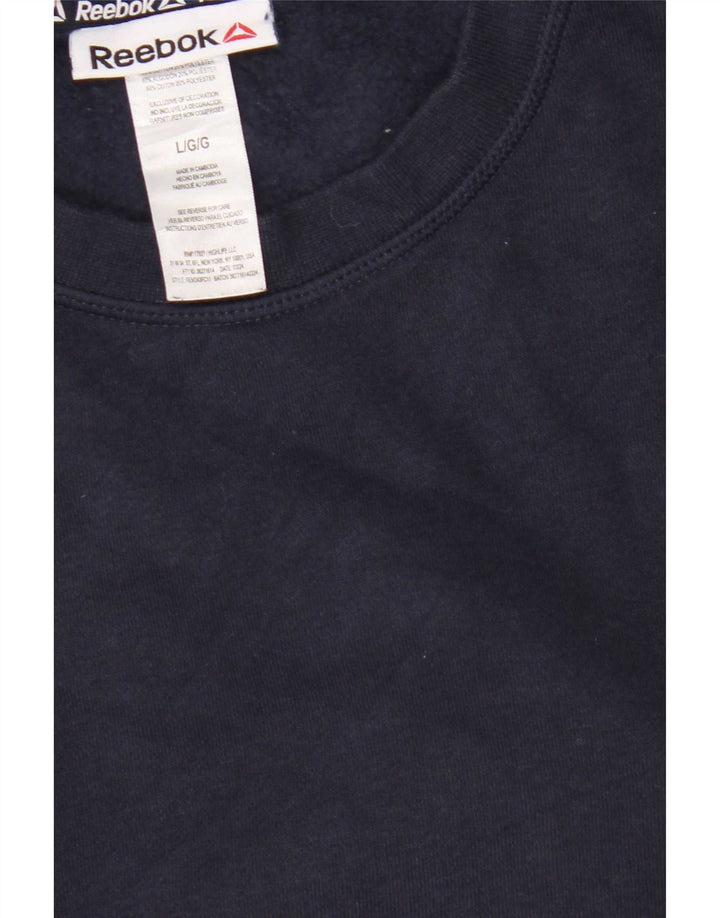 Hanorac pentru bărbați Reebok Jumper mare din bumbac bleumarin