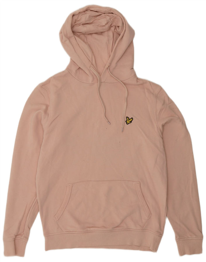 Pulover Lyle & Scott pentru bărbați, bumbac roz mediu