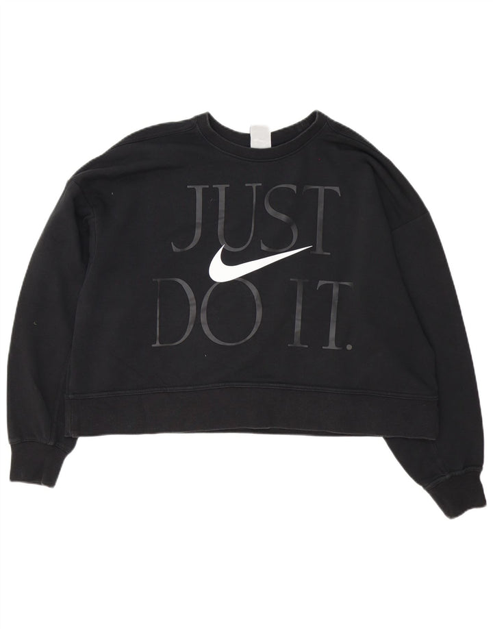 Pulover pentru femei Nike Dri Fit Graphic Oversized Hanorac UK 16 Large Negru