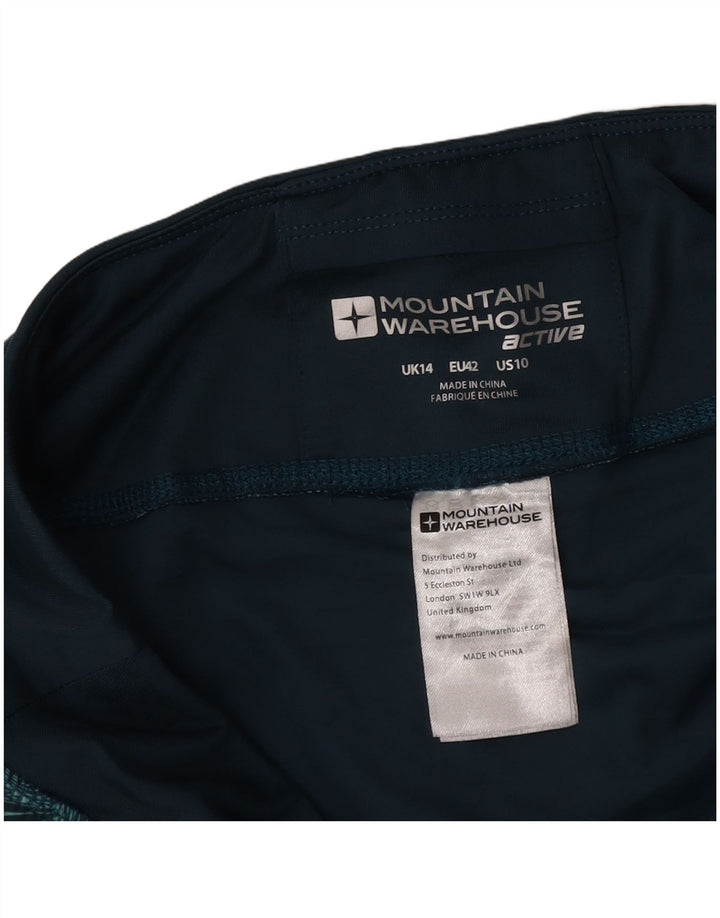 Mountain Warehouse Pantaloni scurti sport pentru femei cu model abstract UK 14, verde, mari