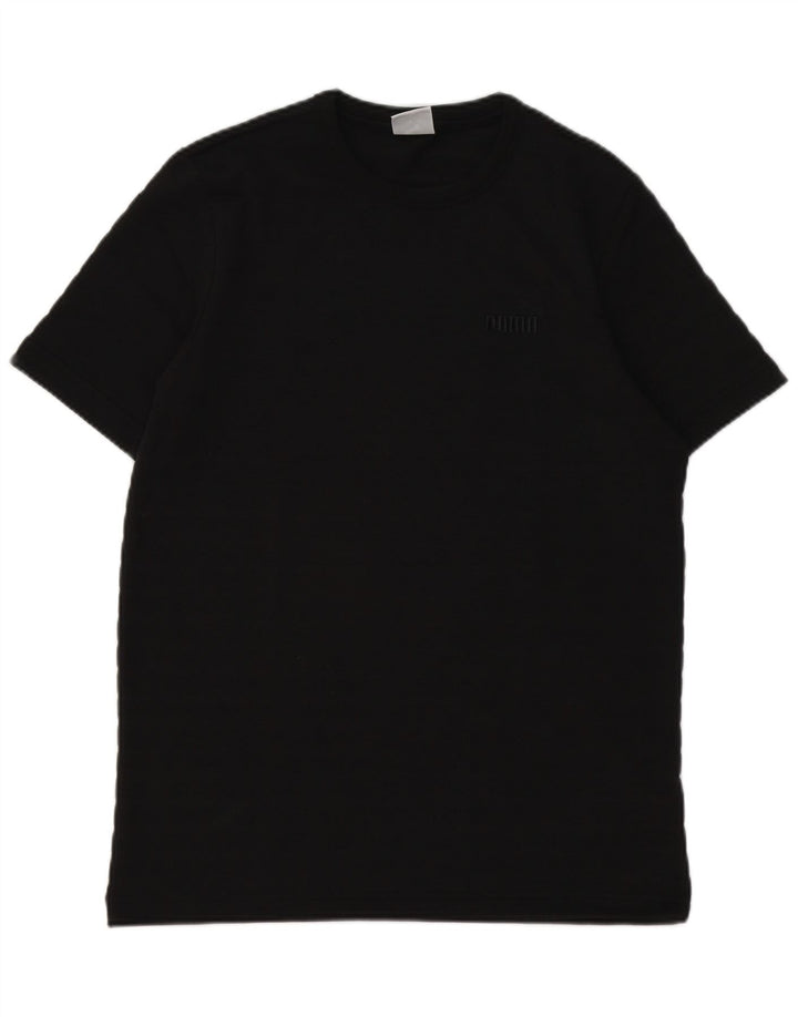 PUMA Mens T-Shirt Top Medium Black Cotton