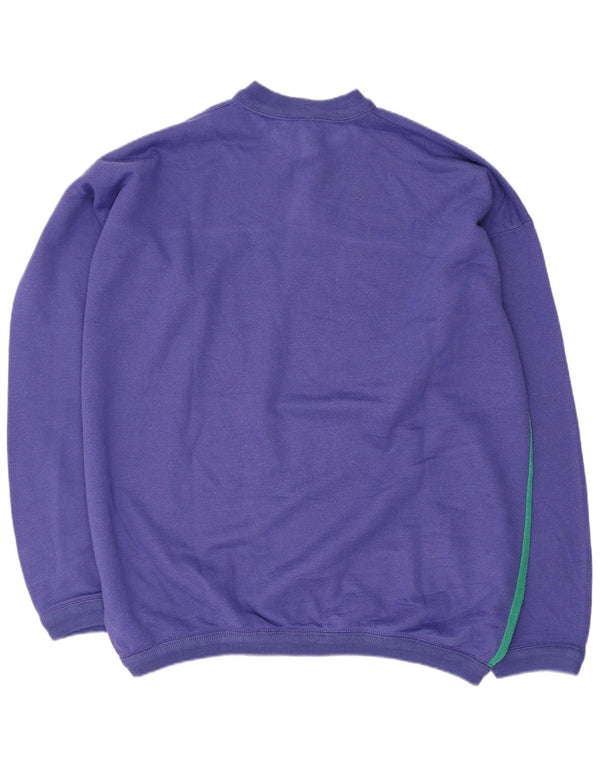 Hanorac grafic pentru bărbați Samar Jumper XL violet din bumbac color bloc