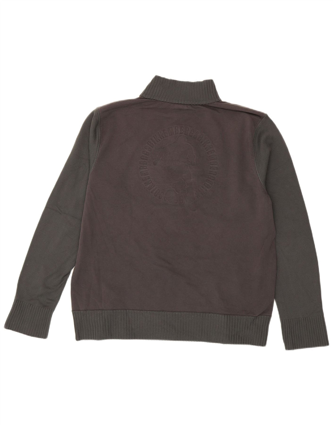 Pulover pentru bărbați Bikkembergs cu fermoar și gât, XL, gri
