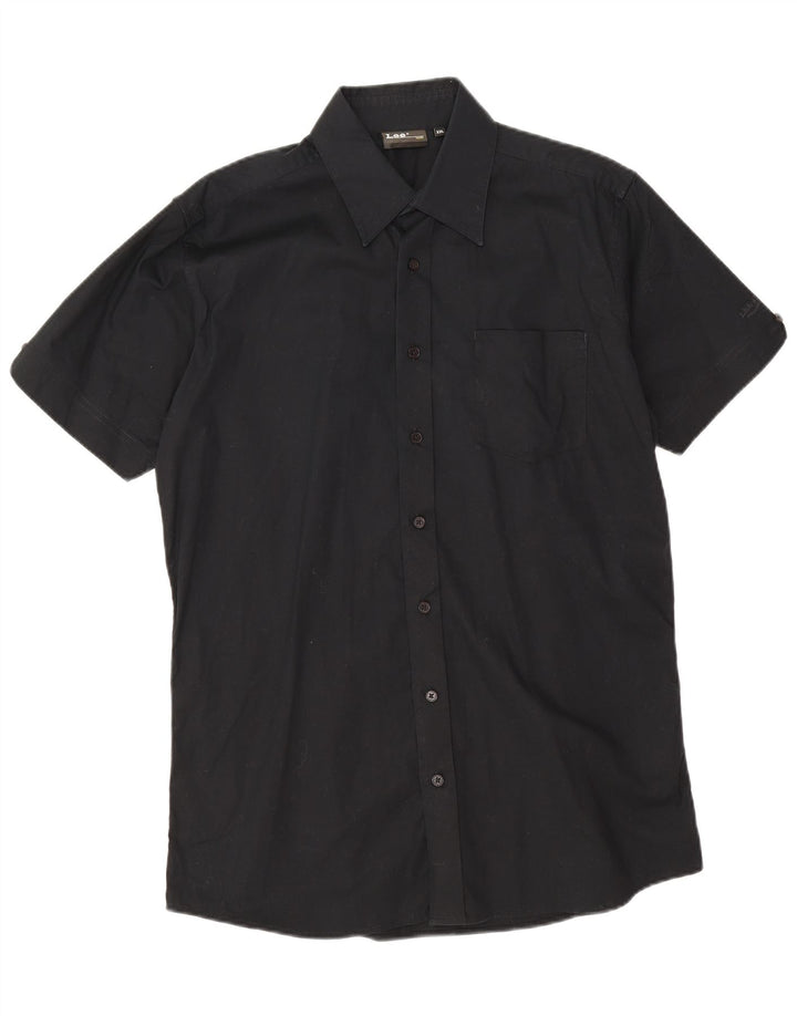 Cămașă cu mânecă scurtă pentru bărbați Lee, bumbac negru 2XL