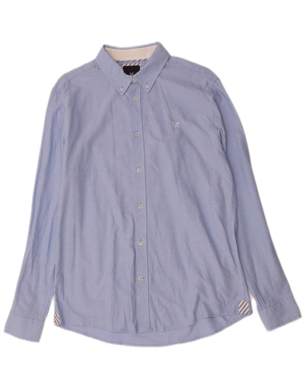 Crew Clothing Cămașă Slim Fit pentru bărbați Bumbac albastru mediu