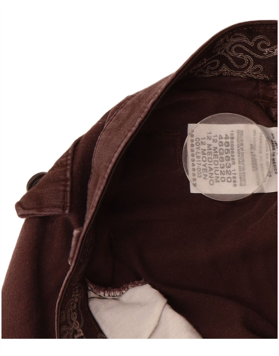 Pantaloni casual drepti pentru femei LEE US 12 Large W32 L31 Maro Bumbac