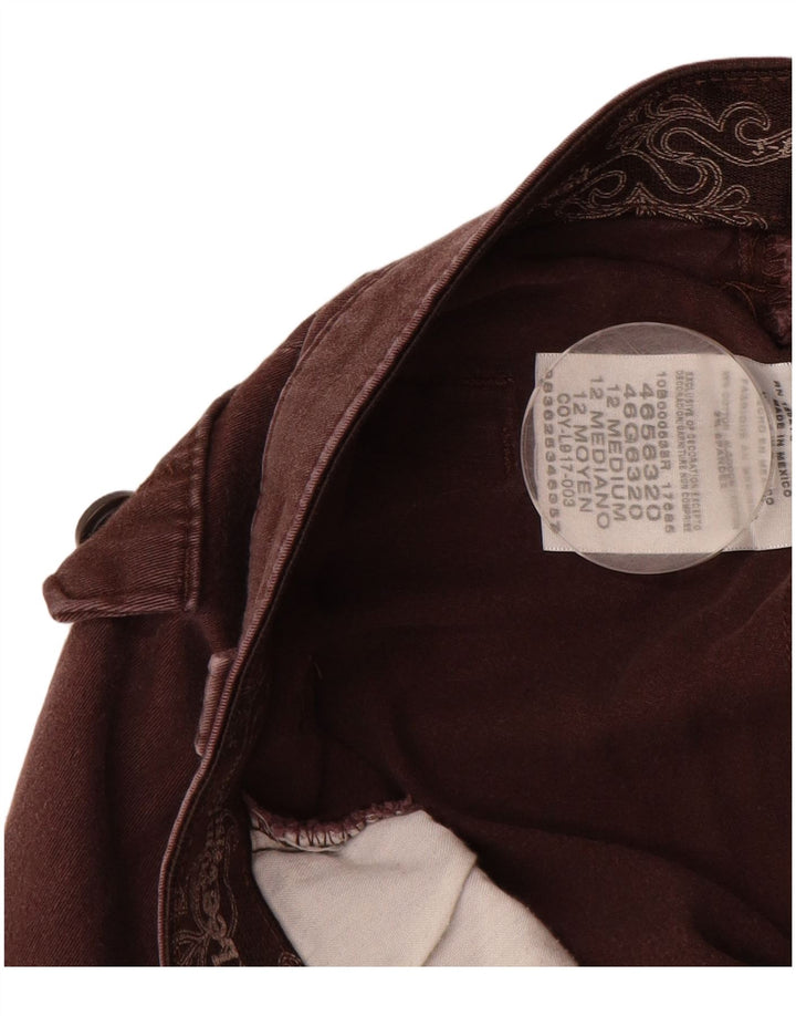 Pantaloni casual drepti pentru femei LEE US 12 Large W32 L31 Maro Bumbac