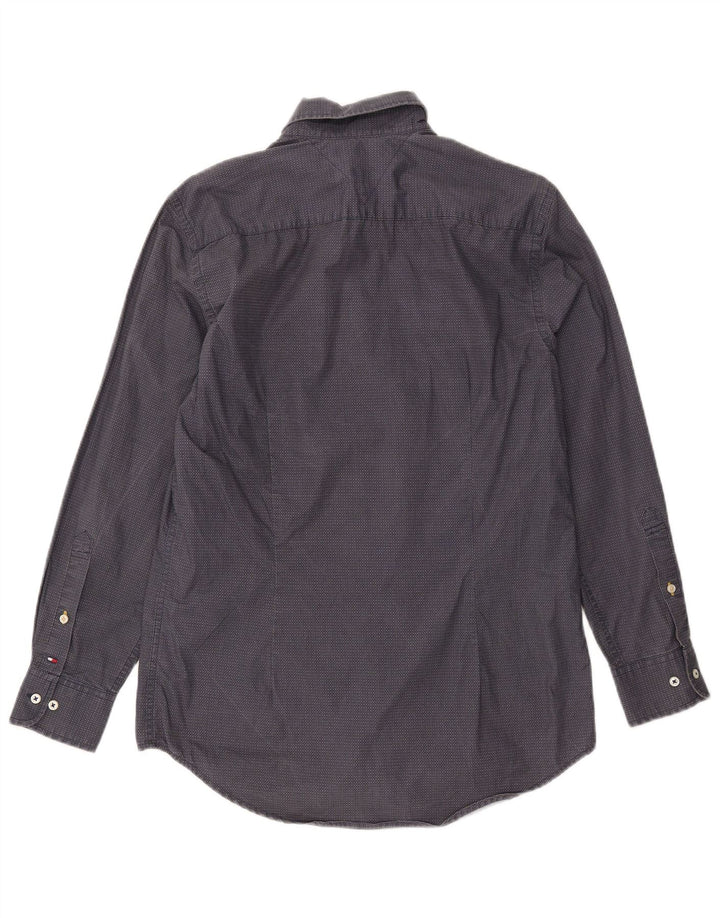 Cămașă pentru bărbați TOMMY HILFIGER Slim Fit Bumbac cu pete bleumarin mediu