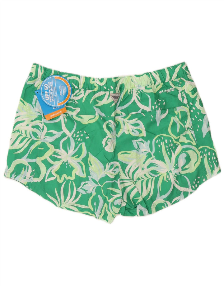 Pantaloni scurți de înot Columbia pentru bărbați, mari, verde, cu flori din poliester