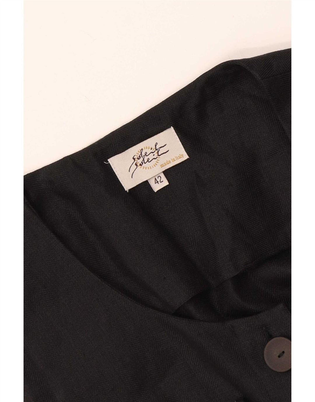 Rochie cămașă vintage fără mâneci pentru femei IT 42 Medium Black Herringbone