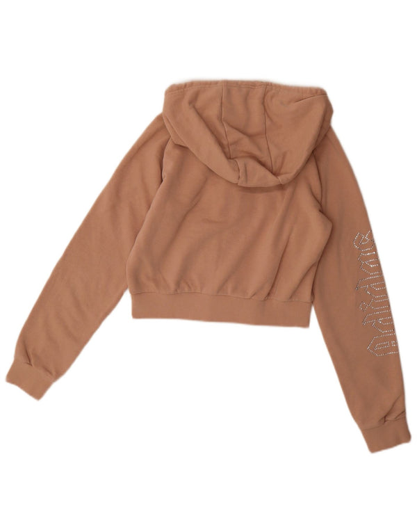 Pulover Adidas Crop Graphic Zip pentru femei UK 10 Small Pink