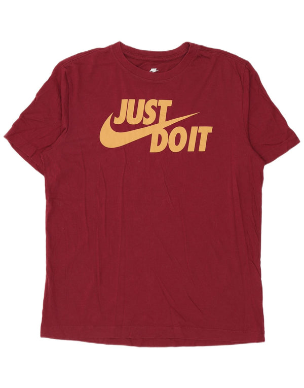 Tricou grafic pentru bărbați NIKE Top Medium Burgundy Bumbac
