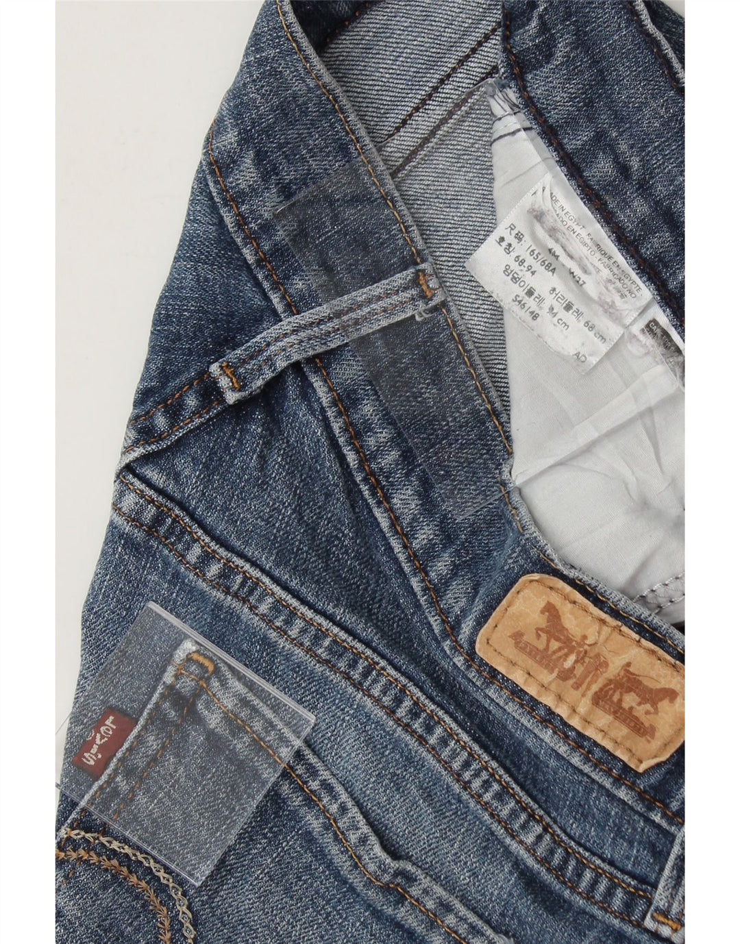 LEVI'S Womens 515 Denim Shorts W27 Small Blue Vintage Levi's and Second-Hand Levi's from Messina Hembry 