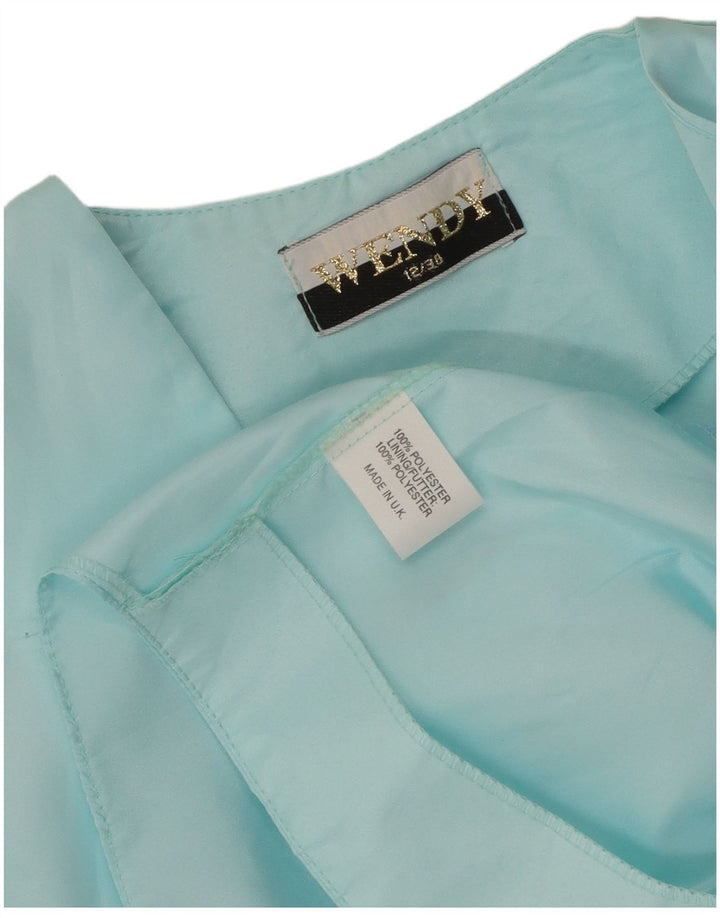 Top Bolero Vintage pentru femei UK 12 Medium Blue Poliester