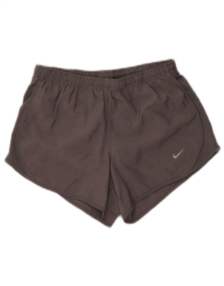 Pantaloni scurți sport Nike pentru fete Dri Fit 10-11 ani, gri mediu, poliester
