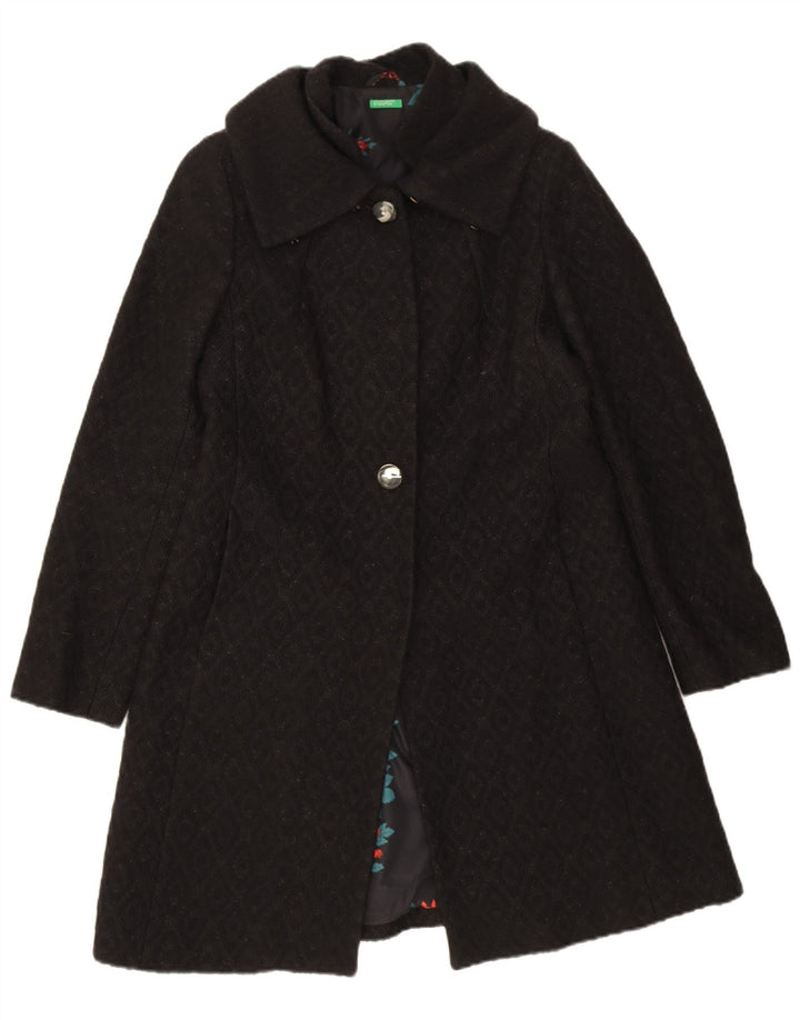 Palton pentru femei Benetton IT 44 Medium Black Argyle/Diamond