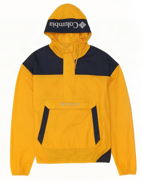 Jachetă de ploaie Columbia pentru bărbați cu glugă, UK 42 XL, galben Colorblock
