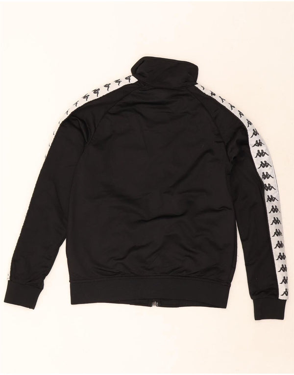 Jachetă de top pentru trening cu grafică Kappa pentru femei UK 6 XS Negru Colorblock