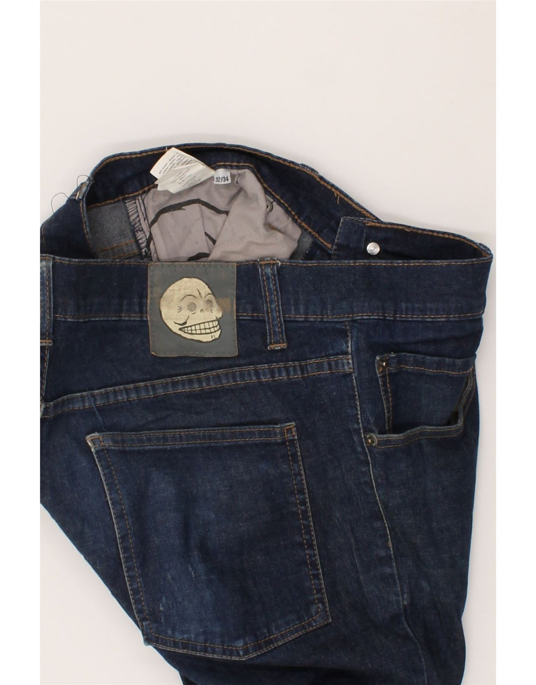 CHEAP MONDAY Womens Slim Jeans W32 L29 Navy Blue Cotton Vintage Cheap Monday and Second-Hand Cheap Monday from Messina Hembry 