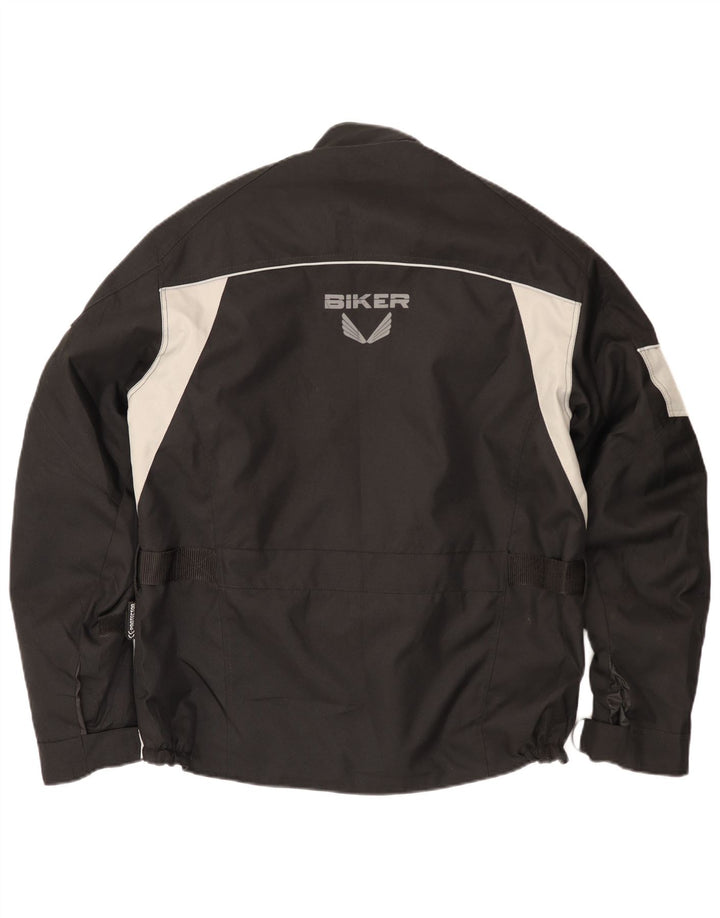 Jachetă pentru bărbați Biker Biker Racer Mărimea 50 Mediu Negru Poliester Colorblock