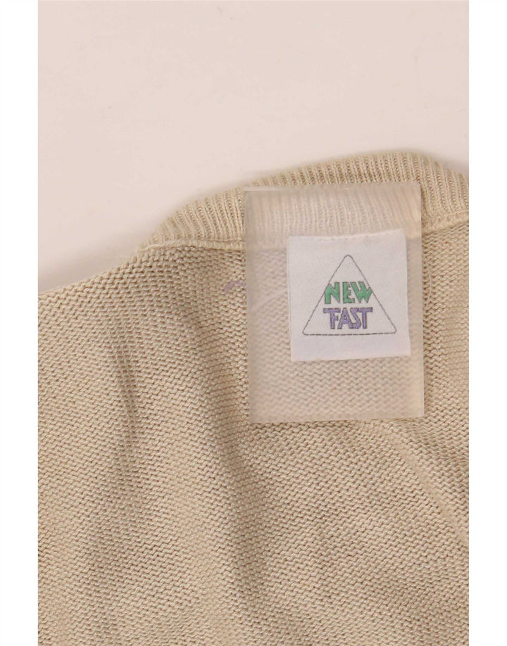 Pulover Fast pentru bărbați cu gât roșu XL, geometric, bej