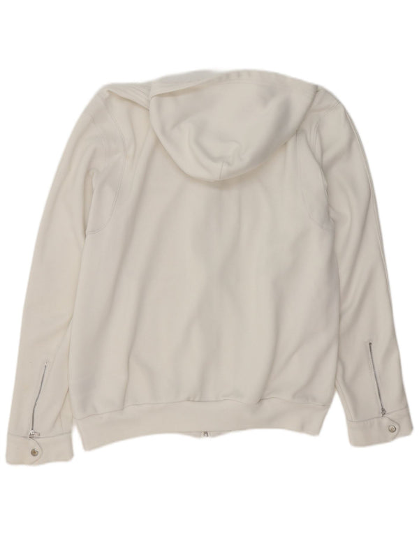 Pulover Adidas pentru bărbați, cu fermoar, XL, poliester alb