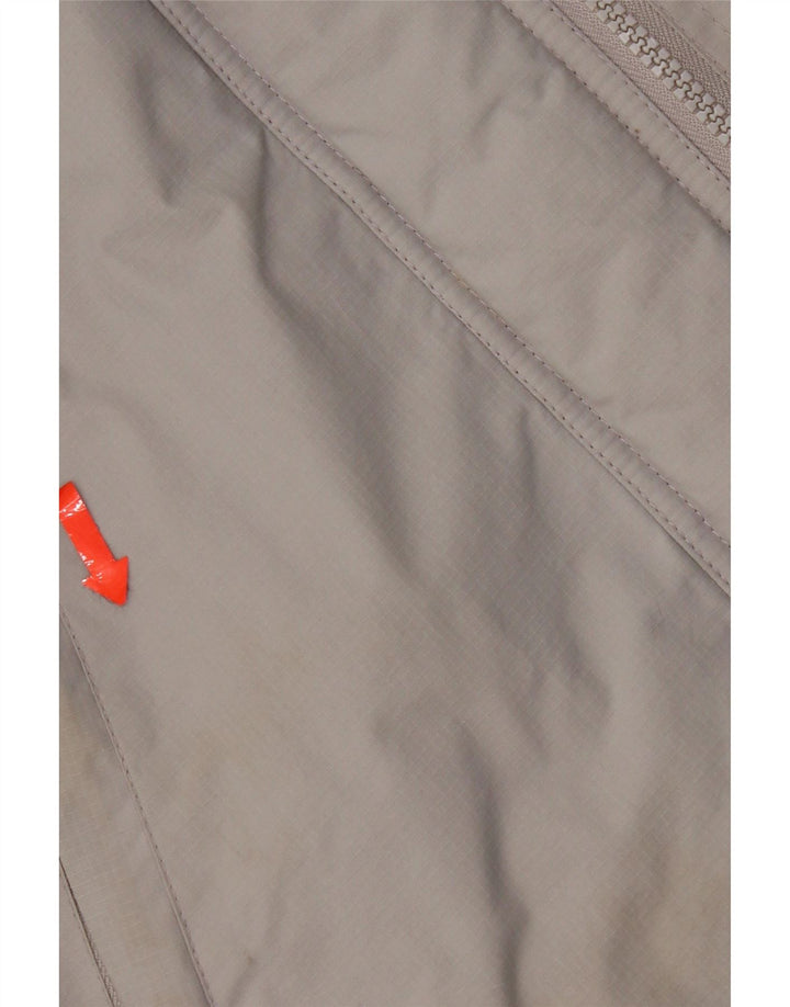 Jachetă Windbreaker pentru femei cu glugă Superdry UK 16 mare nailon gri