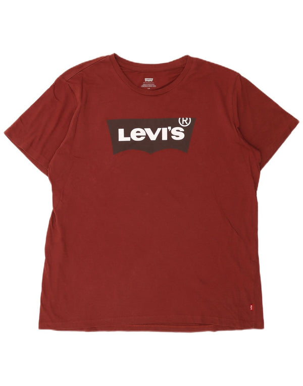 Tricou grafic pentru bărbați Levi's Top mare din bumbac burgundy