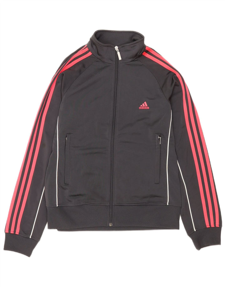 Jachetă de trening pentru femei Adidas UK 16, mare, gri, poliester