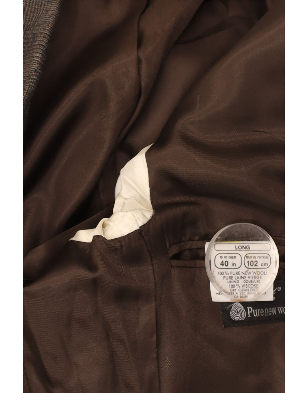 ST MICHAEL Mens Long 2 Button Blazer Jacket UK 40 Large Brown Check