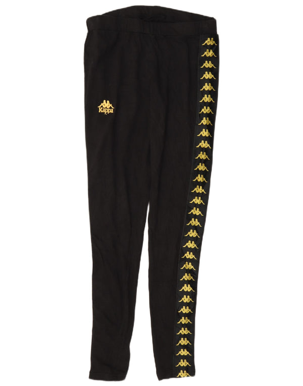 Leggings grafic Kappa pentru femei UK 14, mare, negru, bumbac